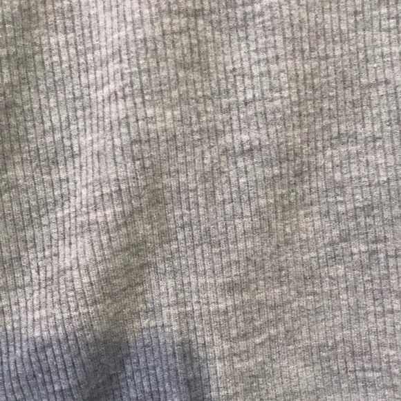 grey mock neck long sleeve shirt - Picture 7 of 8